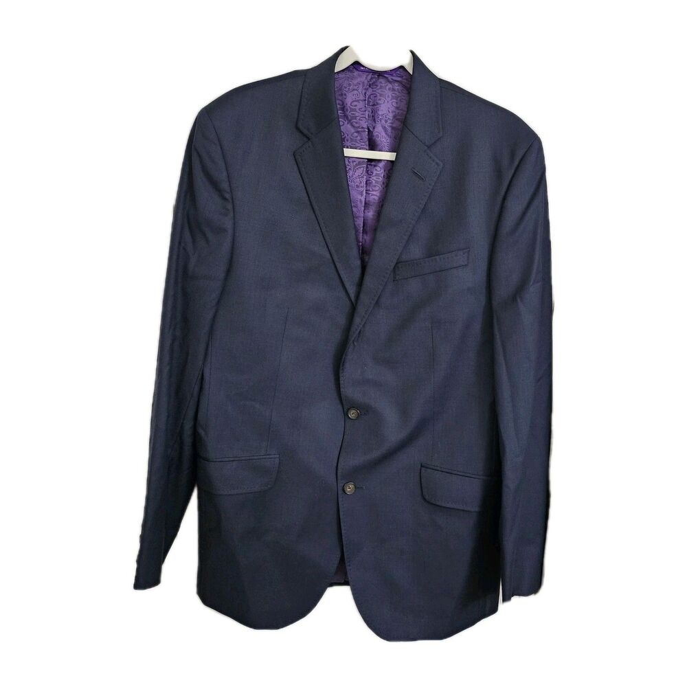 Ted Baker Endurance Blazer Mens 42 Long Blue Jones CT Wool Jacket Sport Coat 42L